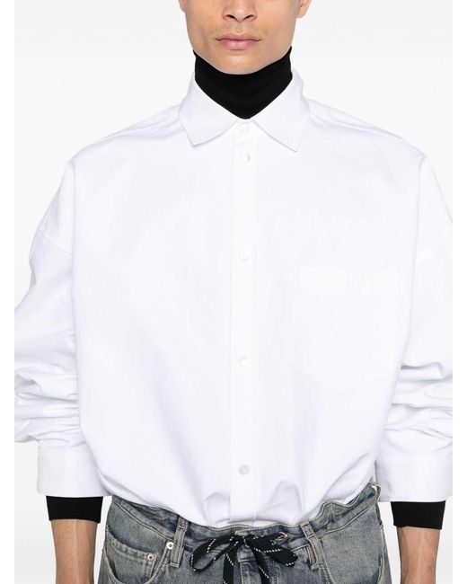 Balenciaga White Oversized Cotton Shirt