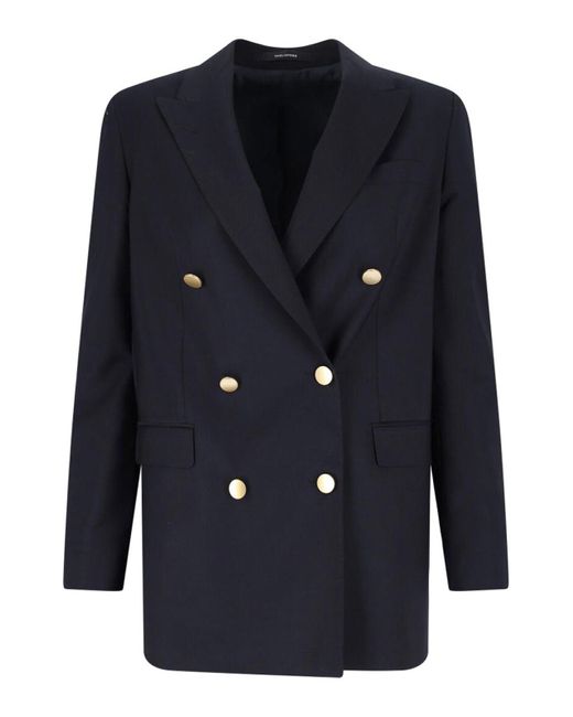 Tagliatore Blue Double -Breasted Jacket