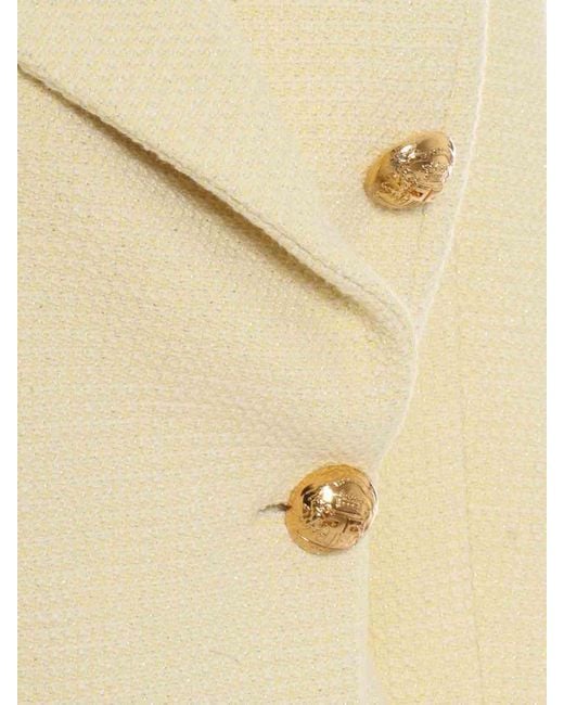 Elisabetta Franchi Natural Tailored Crop Jacket