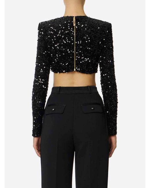Elisabetta Franchi Black Top Nero