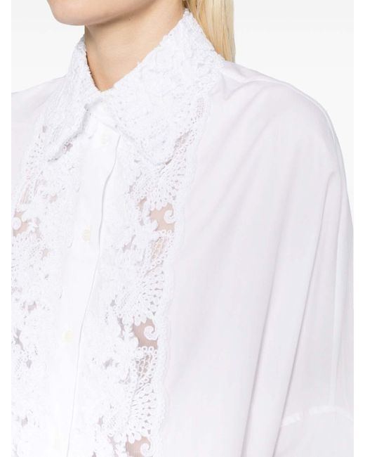 Ermanno Scervino White Oversized Cotton Shirt