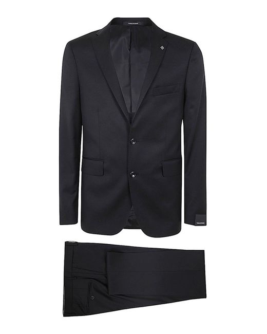 Tagliatore Blue Classic Suit With Constructed Shoulder for men
