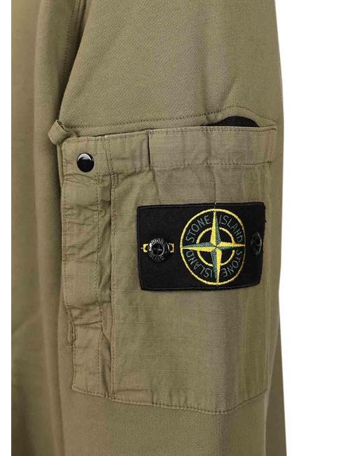 Stone Island Green Crewneck Sweatshirt for men