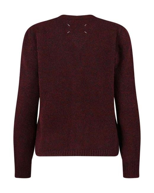 Maison Margiela Purple Wool Blend Cardigan