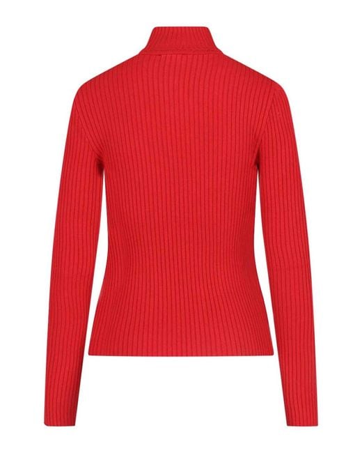 Courreges Red Logo Turtleneck