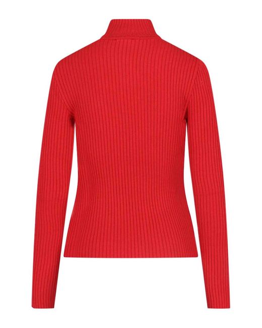 Courreges Red Logo Turtleneck