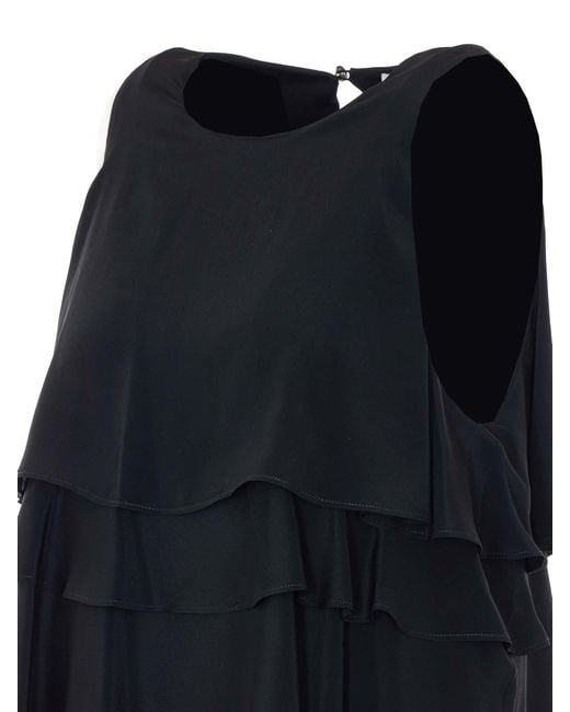 AMI Blue Rouhces Long Dress