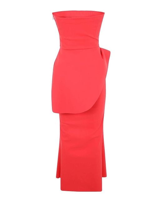 La Petite Robe Di Chiara Boni Red Taro Long Zp Jersey Long Dress