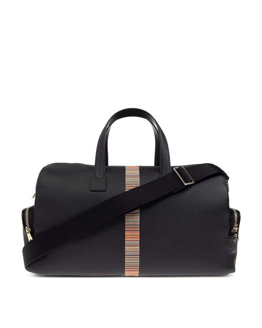 Paul Smith Black Leather Holdall for men