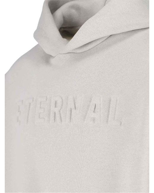 Fear Of God White Hooded Sweatshirt for men