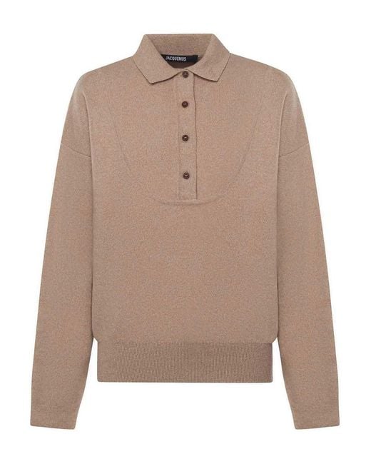 Jacquemus Natural La Maille Vereuse Ball Sweater