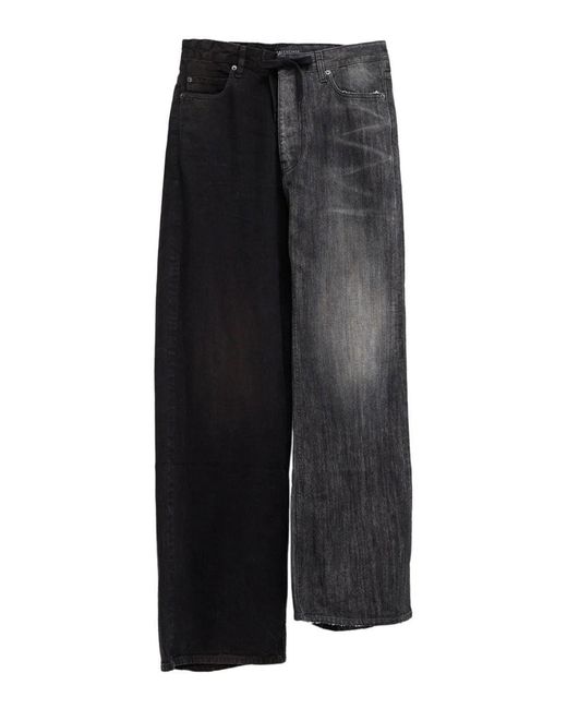 Balenciaga Black Fifty-Fifty Denim Jeans for men