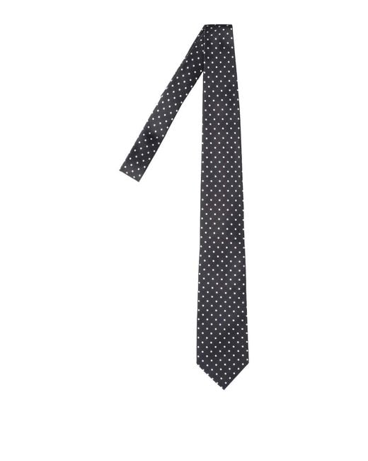 Tom Ford Black Polka Dot Silk Tie for men