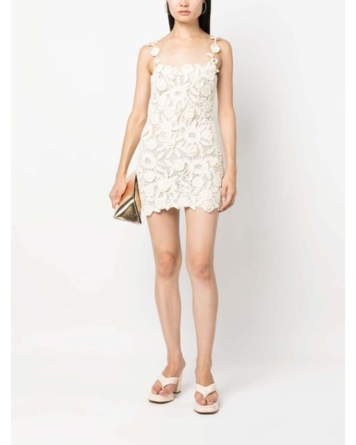 Blumarine White Crochet Dress