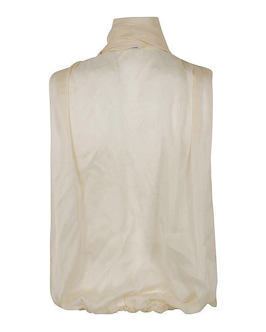 Blumarine Natural Blouse With Bow