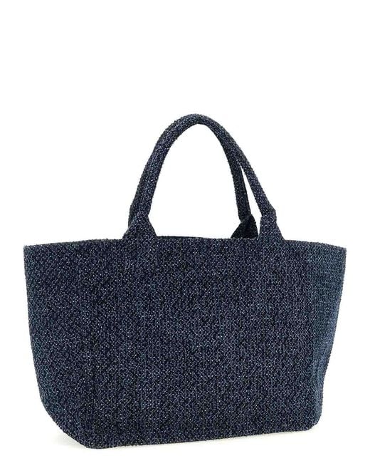 Ganni Blue Medium Shopping Bag