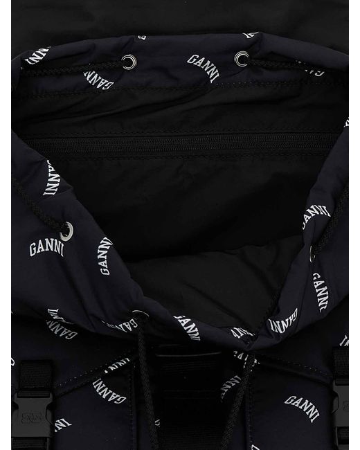 Ganni Black Re-Tech Backpack