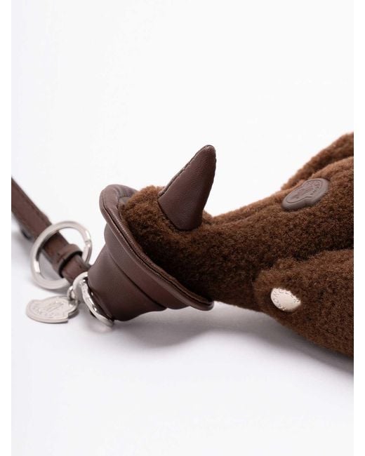 Moncler Brown Duck Key Ring for men