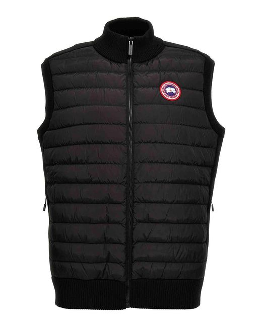 Canada Goose Black Quilted Polyamide Vest for men