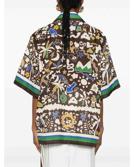 ALÉMAIS Blue 'Maroc' Relaxed Shirt
