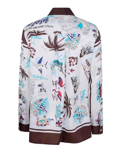 P.A.R.O.S.H. Red Scard Foulard Print Shirt