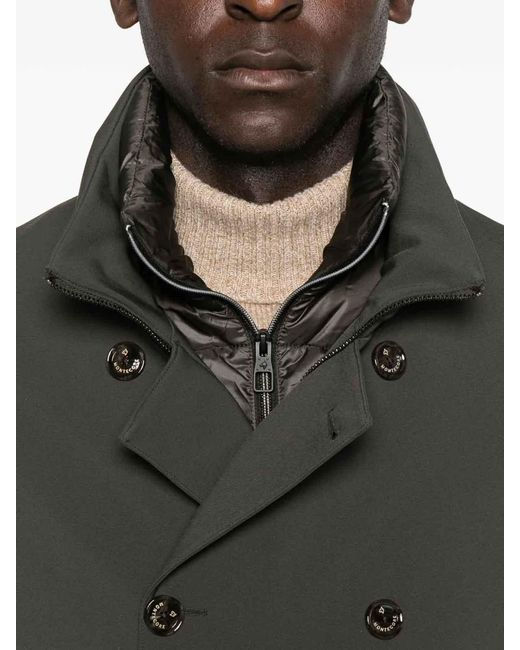 Montecore Black Double-Breasted Down-Padded Jacket for men