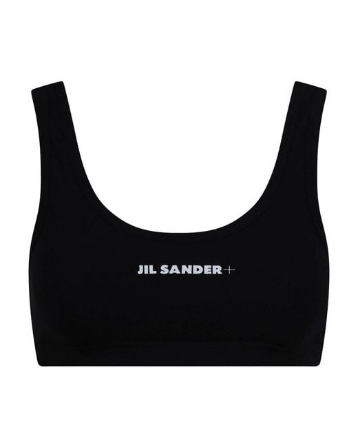 Jil Sander Black Stretch Nylon Top
