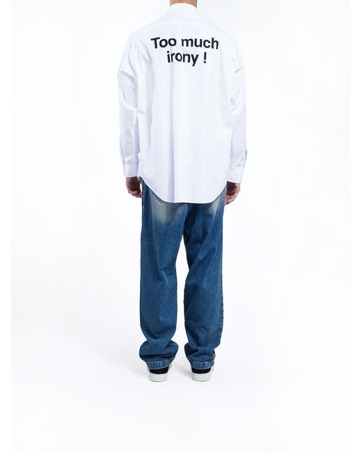 Moschino White Too Much Iron Shirt for men