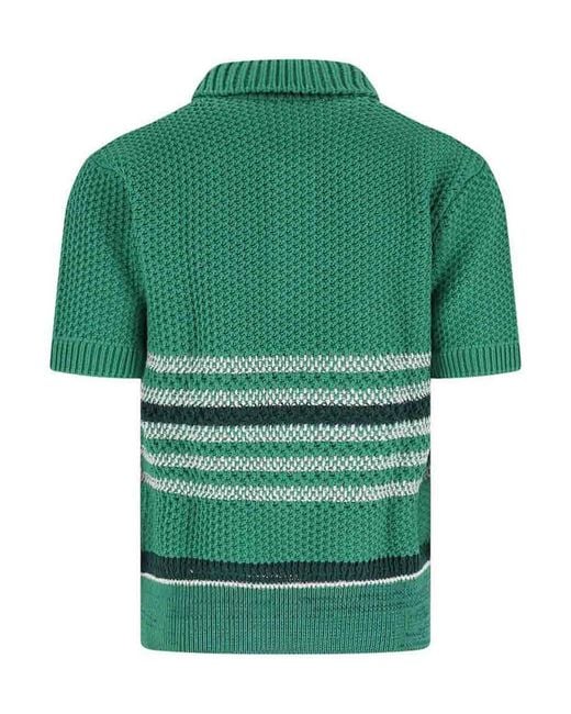 Lacoste Green Knitted Polo Shirt for men