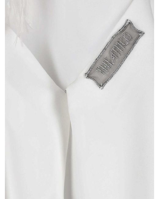 The Attico White Mini Feather Dress