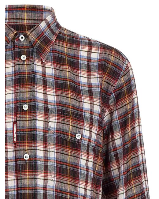 DSquared² Purple Canadian Vintage Shirt for men