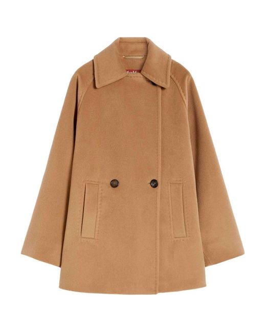 Max Mara Natural Veste Ariano À Boutonnière Croisée