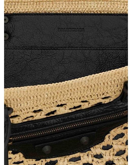 Balenciaga Natural Le City Medium Shoulder Bag