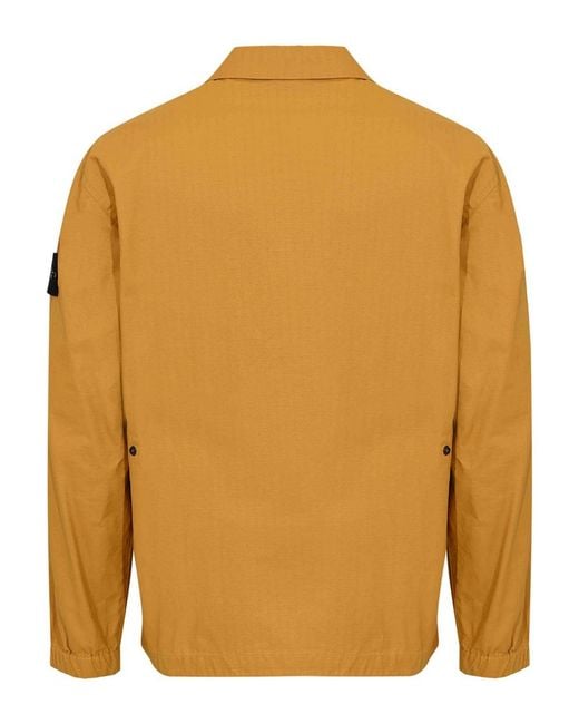 Stone Island Yellow Overshirt Jacket for men