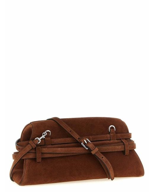 Moschino Brown Tie Me' Big Clutch