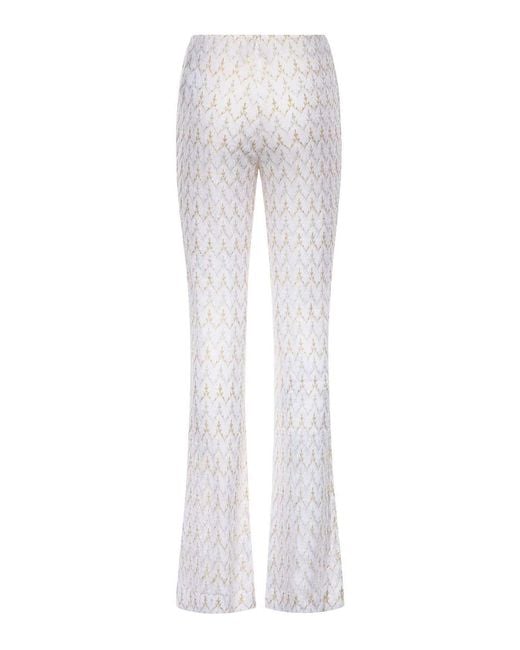 Missoni White Zigzag Lace Pants