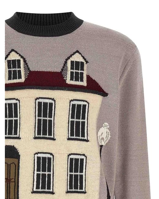 Junya Watanabe Gray Jacquard Sweater for men