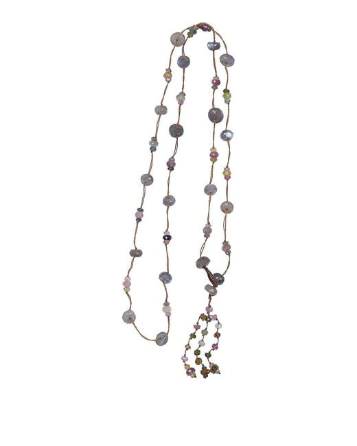 Sharing White Long Natural Necklace