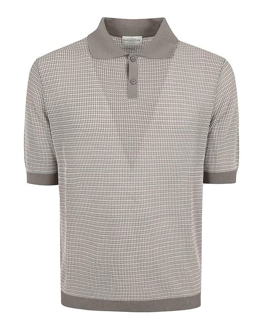 Ballantyne Gray Polo T-Shirt for men