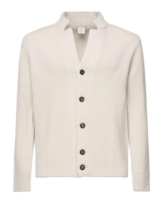 Eleventy Natural Wool Cardigan for men