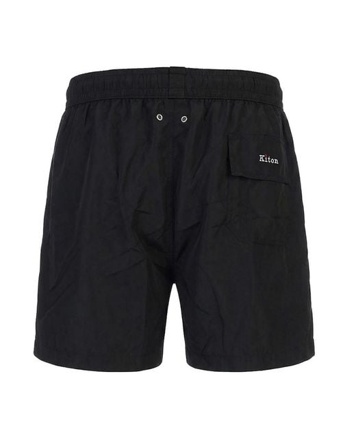 Kiton Black Swimsuit for men