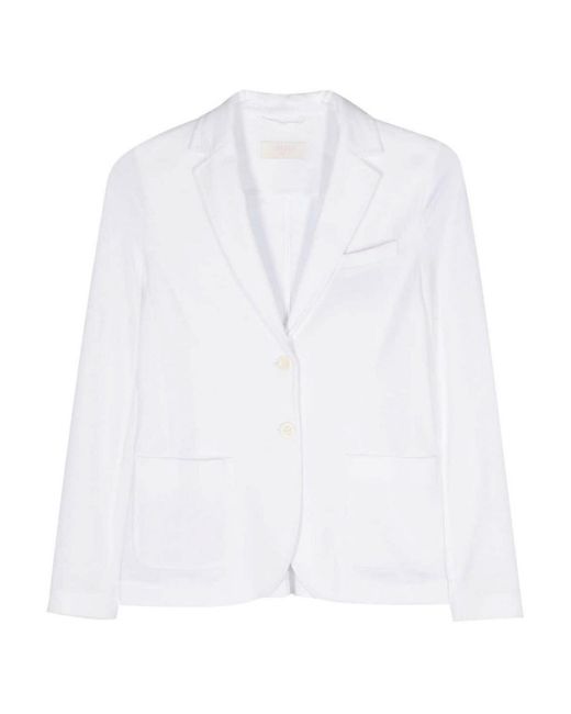 Circolo 1901 White Single-breasted Pique Jacket