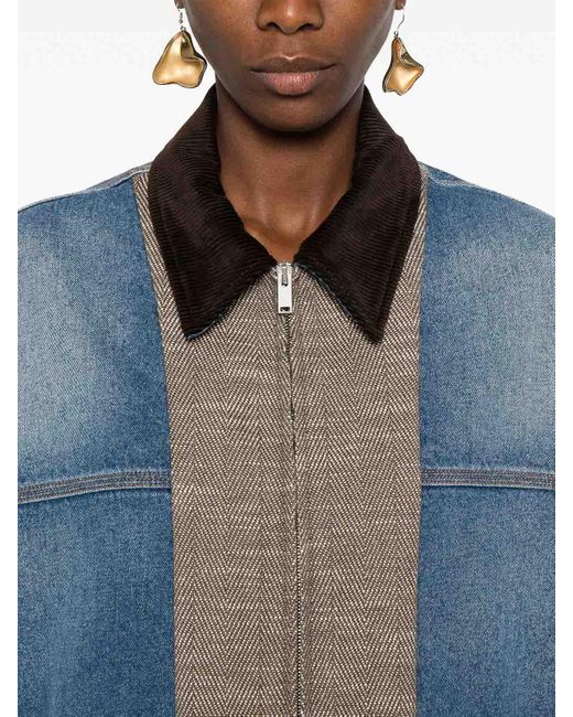 Stella McCartney Blue Tweed Denim Jacket