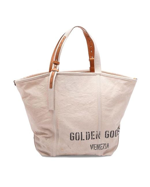 Golden Goose Deluxe Brand Natural '247 Ew' Canvas Shopping Bag