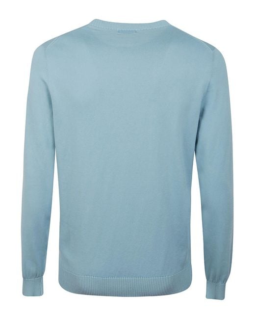 Malo Blue Round-Neck Sweater for men