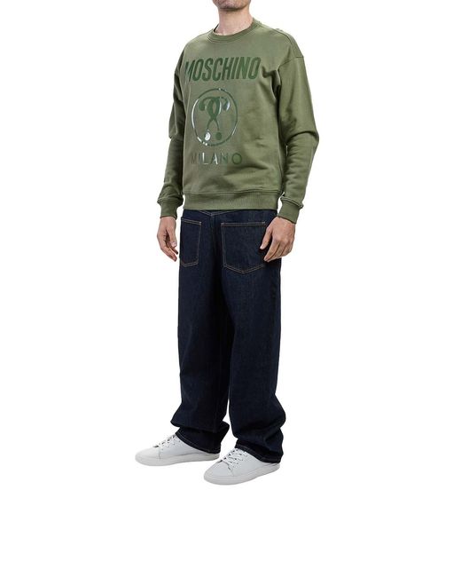 Moschino Green Dqm Sweatshirt for men