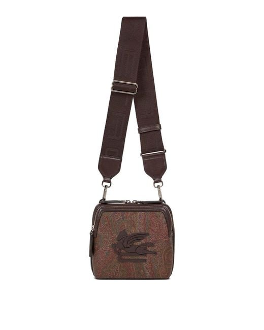Etro Brown Essential Shoulder Bag for men