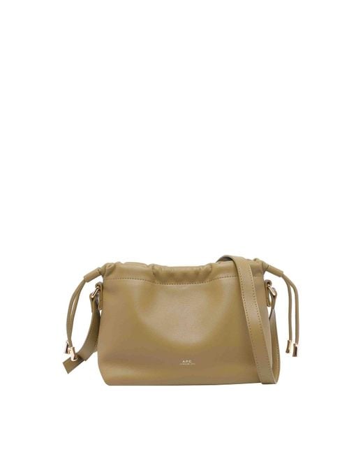 A.P.C. Green Mini Ninon Bucket Bag