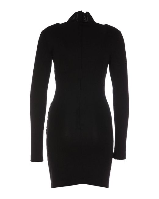 Dolce & Gabbana Logo Mini Dress in Black | Lyst