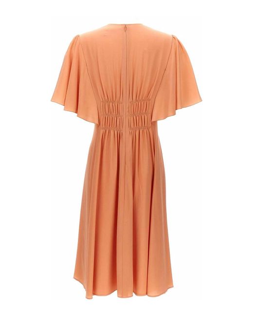 Chloé Orange Curled Dress Dresses